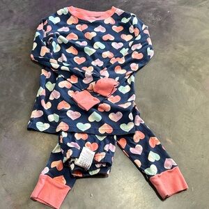Kirkland Kids Heart Pajama Set - Navy and Pink